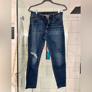 Medium/dark wash straight/skinny jeans - justblack - size 31